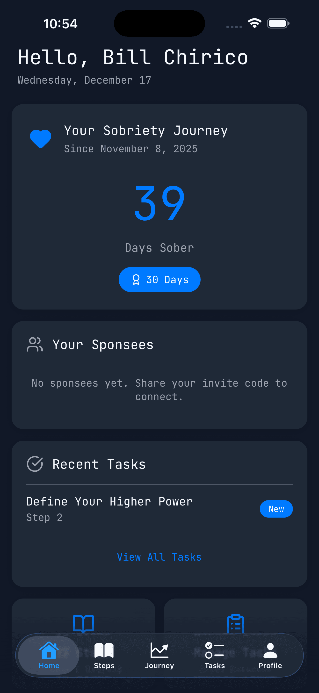 Sobers App Screenshot